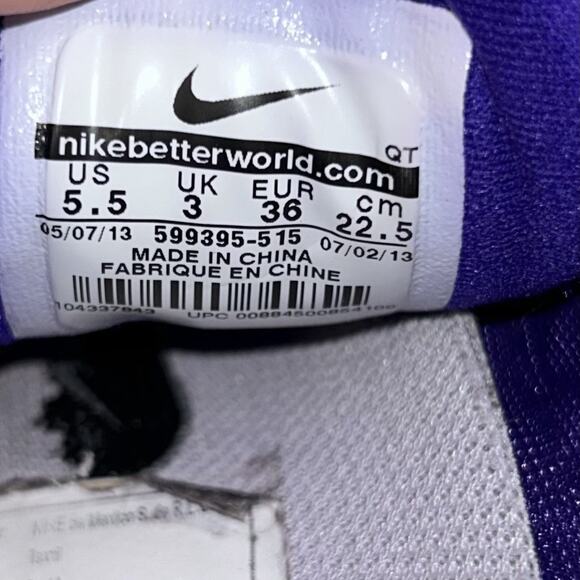 Nike Lunarglide 5 Purple Women’s US Size 5.5 Running Sneaker Shoes 599395-501 - Picture 11 of 11